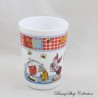 White glass Winnie the Pooh DISNEY ceramic cup Tigger Piglet 8 cm