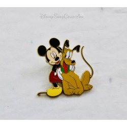 Pin's Mickey et Pluto DISNEYLAND PARIS métal doré