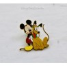 Pin's Mickey et Pluto DISNEYLAND PARIS métal doré