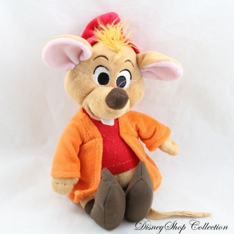 Plush Jack mouse DISNEYLAND PARIS Cinderella orange 23 cm