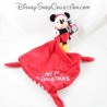 Doudou mouchoir Mickey DISNEY STORE Noel rouge My 1st Christmas