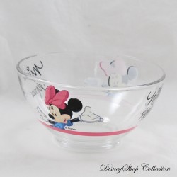 Cuenco Minnie Mouse DISNEY Luminarc transparente Minnie azul rosa 13 cm