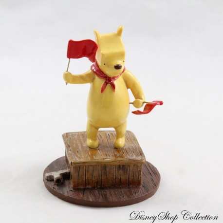 Resin Figur Winnie Puuh DISNEY der Film rote Fahnen, die sich 8 cm bewegen