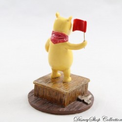 Statuetta in resina Winnie the Pooh DISNEY il film bandiere rosse che si muovono di 8 cm