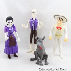 Set mit 4 Figuren Coco DISNEY PIXAR Dante Mama Imelda Ernesto und Hector artikuliert 16 cm