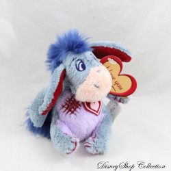 Mini plush donkey Bourriquet DISNEY NICOTOY Winnie the teddy bear embroidered patched heart 13 cm NEW
