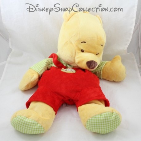 Peluche range pyjama NICOTOY Disney Winnie l'ourson salopette rouge arrosoir radis 55 cm