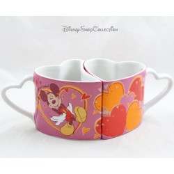 Set of 2 mugs Mickey Minnie DISNEYLAND PARIS Heart