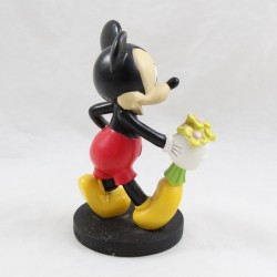 Figurine en résine Mickey DISNEY statuette bouquet de fleurs 12 cm