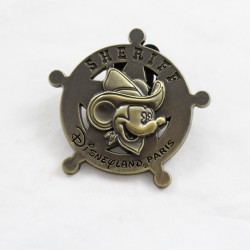 Pin's Mickey DISNEYLAND PARIS Sheriff star color bronze pins trading Disney