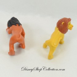 Ensemble de 2 figurines Le Roi lion DISNEY Scar et Simba marron orange pvc 7 cm