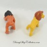Ensemble de 2 figurines Le Roi lion DISNEY Scar et Simba marron orange pvc 7 cm