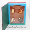 Book Storybook Bambi DISNEY Christmas Collection set 4 ornaments figurines resin Story book 7 cm