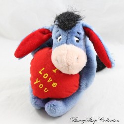 Plush donkey Bourriquet DISNEY NICOTOY red heart I love you 17 cm
