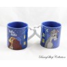 Set of 2 mugs Tramp and Lady DISNEYLAND PARIS Beauty and the tramp blue heart