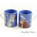 Set of 2 mugs Tramp and Lady DISNEYLAND PARIS Beauty and the tramp blue heart
