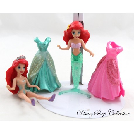 Figurines Magiclip Ariel DISNEY Mattel La petite sirène 2 figurines + 2 robes
