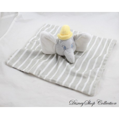 Elefante peluche piatto Dumbo DISNEY PRIMARK stelle grigie a righe 28 cm