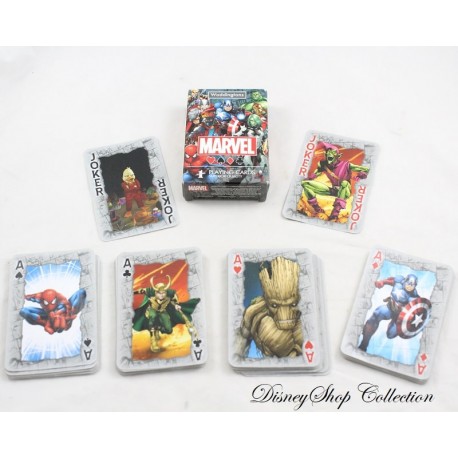 54 Card Deck Marvel WADDINGTONS Avengers Iron Man Spiderman Hulk Star Lord ...