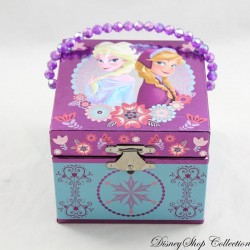Boite à bijoux musicale Anna et Elsa DISNEY STORE La Reine des neiges Frozen rose bleu 11 cm