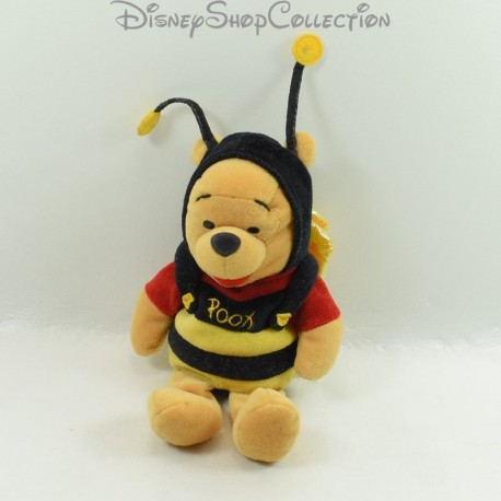 Peluche Winnie l'ourson DISNEY STORE déguisé en abeille Bumble Bee Pooh 22 cm