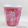Glass 25th anniversary DISNEYLAND PARIS 25 years of stars pink Minnie Daisy