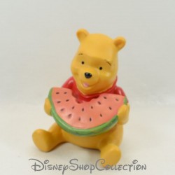 Winnie the Pooh piggy bank DISNEY with watermelon sitting in resin 11 cm