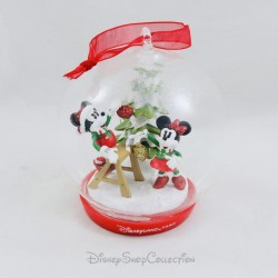 Glass Christmas Ball DISNEYLAND PARIS Mickey and Minnie