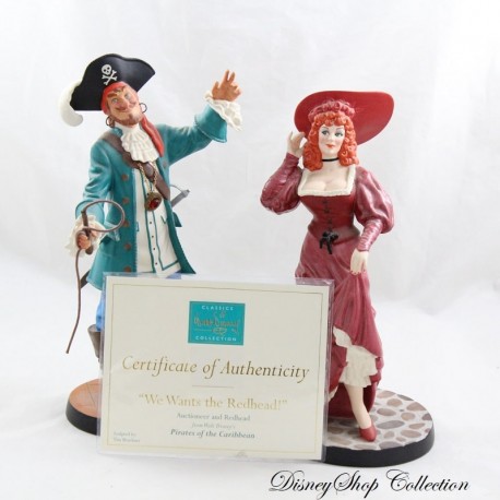 WDCC Figure Auctioneer e Redhead DISNEY Pirati dei Caraibi Vogliamo la Rossa! 2 statuette 25 cm (R13)