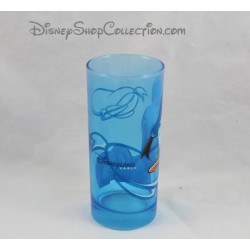 Bicchiere Donald DISNEYLAND PARIS vetro alto blu 14 cm