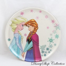 Assiette en plastique Elsa et Anna DISNEY Trudeau La Reine des neiges beige 20 cm