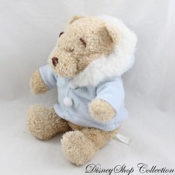 Peluche Winnie the Pooh Cappotto invernale DISNEY STORE blu bianco cool Pooh 23 cm