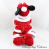 Peluche Minnie DISNEYLAND RESORT PARIS Natale Natale abito rosso Disney 27 cm