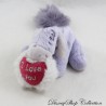 Mini plush donkey Bourriquet DISNEY Winnie the teddy bear heart embroidered I love you 12 cm