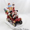 Figura in resina slitta Natale DISNEYLAND PARIGI Mickey Minnie Pippo Paperino auto Viaggio in auto 20 cm