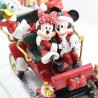 Figurine résine traineau de Noël DISNEYLAND PARIS Mickey Minnie Dingo Donald voiture Holiday car trip 20 cm