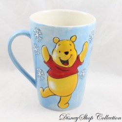 Mug en relief Winnie l'ourson DISNEY STORE Exclusive 3D bleus flocons céramique 13 cm