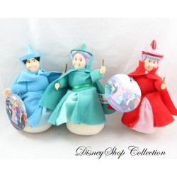 Set mini articulated dolls fairies DISNEY Sleeping Beauty Flora Daisy and Pimprenelle 15 cm