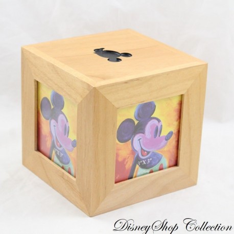 Portafoto cubo Mickey DISNEY Britto collezione block wood 4 lati 11 cm (R14)