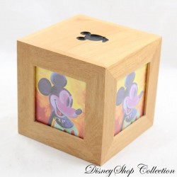 Marco de fotos cubo Mickey DISNEY colección Britto bloque madera 4 lados 11 cm