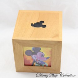 Cube cadre photo Mickey DISNEY Britto collection bloc bois 4 faces 11 cm