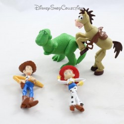 Set of 4 Toy Story figures DISNEY PIXAR Woody Rex Jessie Pil Poil Poil