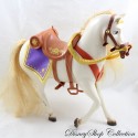 Bambola cavallo giocattolo Maximus DISNEY Rapunzel bianco oro statuina plastica 25 cm