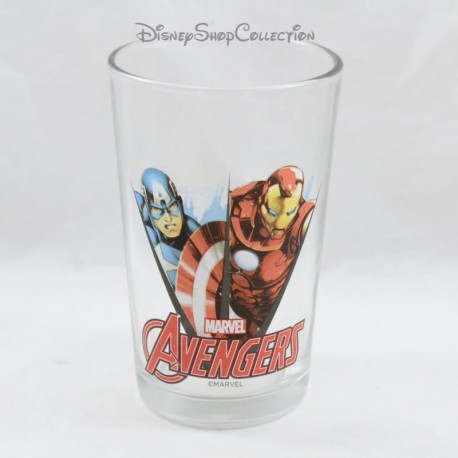 Verre super héros Avengers MARVEL Disney Captain America et Iron Man