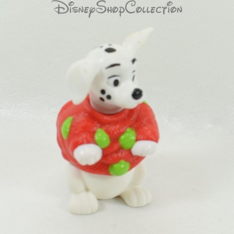Figura cachorro de juguete MCDONALD'S Mcdo Los 101 dálmatas suéter rojo navidad Disney 7 cm