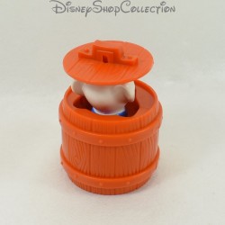 Figura cachorro de juguete MCDONALD'S Mcdo Los 101 dálmatas barril marrón Disney 6 cm