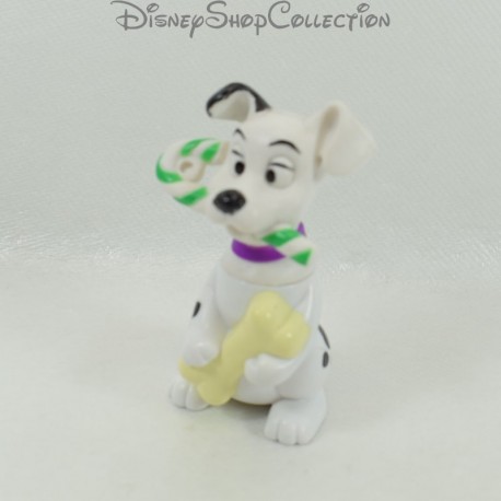 Figura cachorro de juguete MCDONALD'S Mcdo Los 101 dálmatas cebada azúcar Navidad verde Disney 8 cm