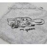 Doudou plat voiture Flash Mc Queen DISNEY Cars carré gris 4 noeuds 21 cm