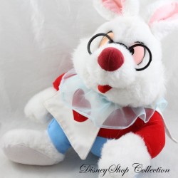 Peluche il coniglio bianco EURO DISNEY Alice nel Paese delle Meraviglie occhiali vintage neri 29 cm