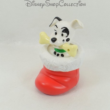 Figura cachorro de juguete MCDONALD'S Mcdo Los 101 Dálmatas bota Navidad rojo Disney 7 cm